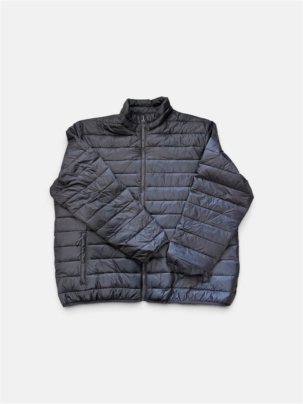 Swiss Tech Men's Lightweight Black Packable Puffer Jacket
